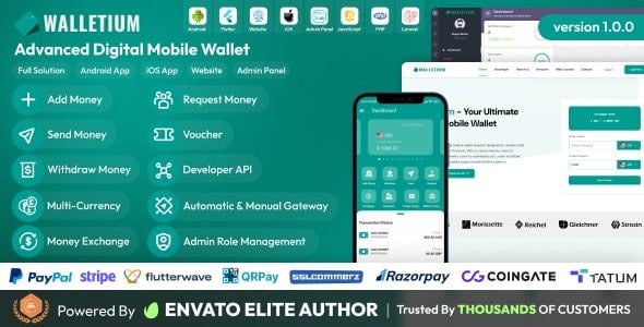 Walletium v1.0.0 数字钱包和支付网关完整解决方案源码下载