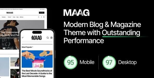 Maag v1.0.4 现代博客和杂志wordpress主题下载