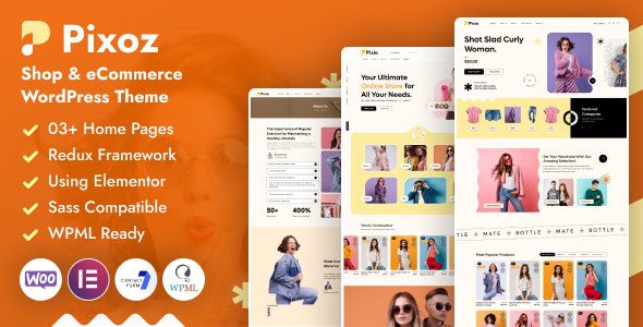 Pixoz v1.0 – 时尚商店和电子商务 WordPress 主题下载