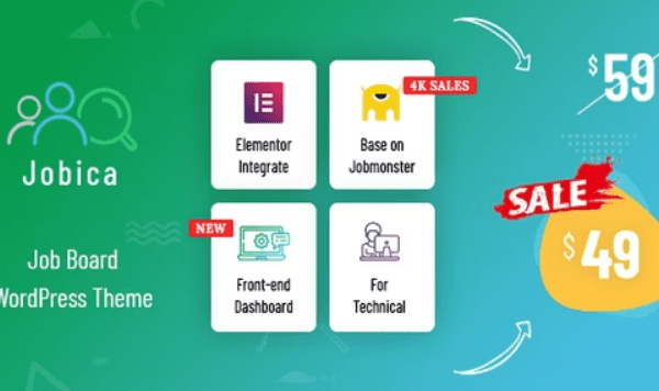Jobica v1.4.2 Elementor IT 工作板 WordPress 主题下载