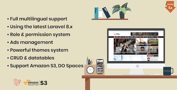 LaraMag v7.6.6 Laravel 新闻杂志多语言系统PHP源码下载