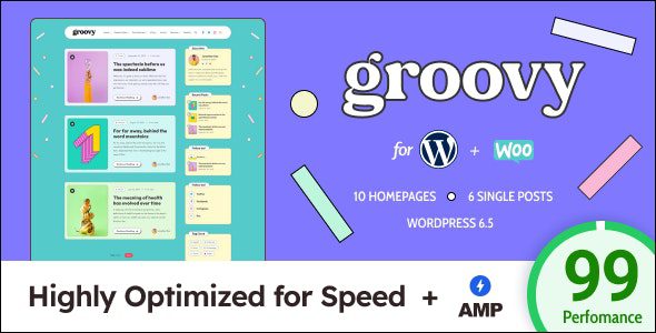 Groovy v2.3.0 – 适用于 WordPress 的现代且轻量的博客主题下载