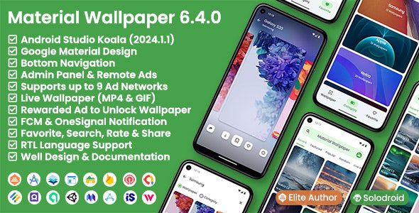 Android Material Wallpaper v.6.4.0 安卓手机壁纸app源码下载