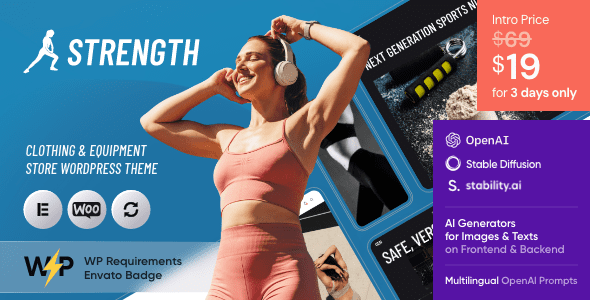 Strength v1.0 – 体育商店和装备店 WordPress 主题下载