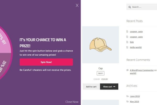 Spin Wheel For WooCommerce v2.1 转轮抽奖插件下载