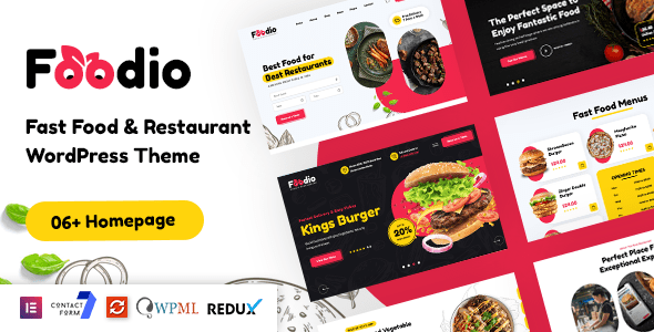 Foodio v1.0.0 – 快餐餐厅 WordPress 主题下载