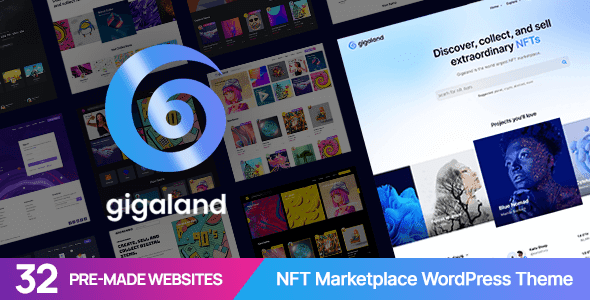 Gigaland v2.2.2 – NFT 市场 WordPress 主题下载
