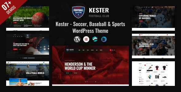 Kester v1.2.4 – 足球俱乐部和体育新闻 WordPress 主题下载