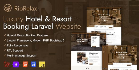 RioRelax v1.9.1 – 豪华酒店及度假村预订网站源码下载