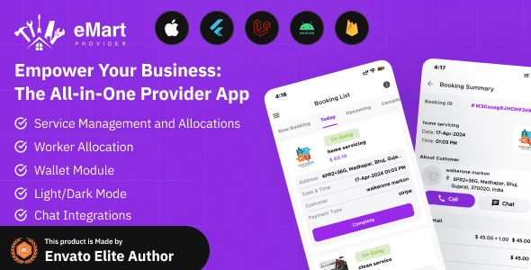 eMart – Service Provider app for On-Demand Service v2.0 按需服务的服务提供商应用程序app源码下载
