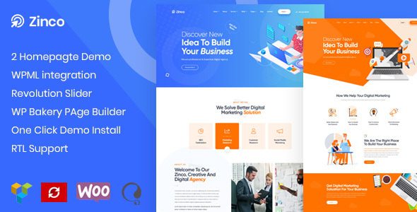 Zinco v1.1.3 – 数字营销机构 WordPress 主题下载