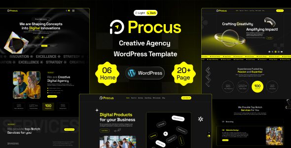 Procus v1.0 – 现代创意数字代理机构 WordPress 主题下载