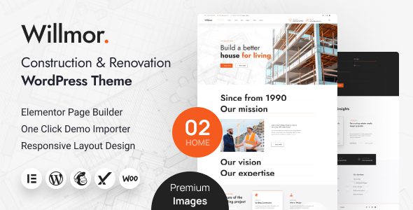 Willmor v1.0 – 建筑与翻新 WordPress 主题下载
