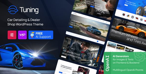 Tuning v1.0 – 汽车美容和经销商店 WordPress 主题下载