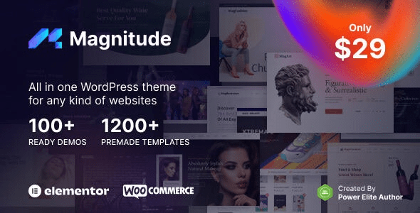 Magnitude v1.0.1 多用途 Elementor 网站和电子商务建设者 WordPress 主题下载