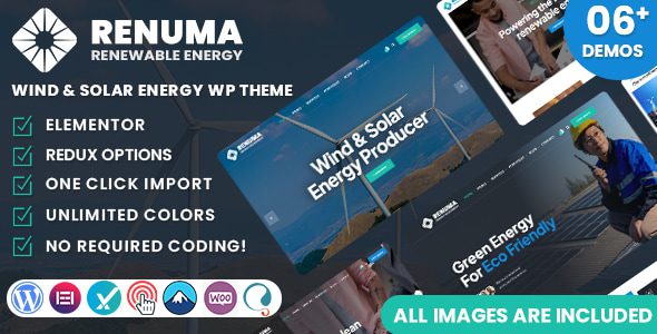 Renuma v1.2 – 风能与太阳能  WordPress 主题下载