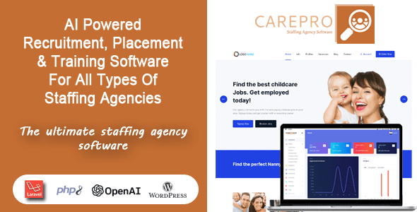 CarePro – 人工智能招聘与人力资源机构软件源码下载 – 22 July 2024