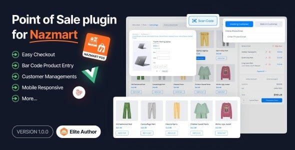 POS (Point Of Sales) Plugin v1.2.2 Nazmart 多租户电子商务平台 (SAAS)PHP源码下载