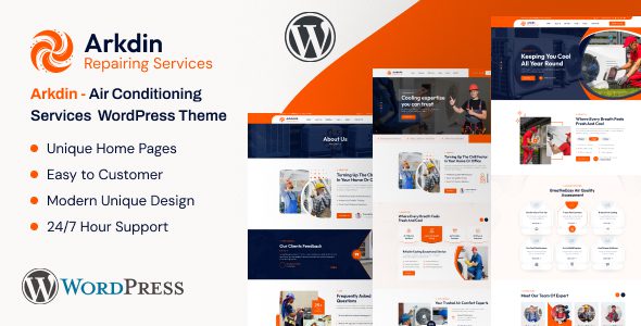 Arkdin v1.1 – 空调服务 WordPress 主题下载