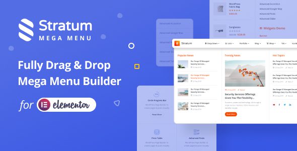 Stratum Mega Menu for Elementor v1.0.5 Elementor 的 Stratum Mega 菜单插件下载