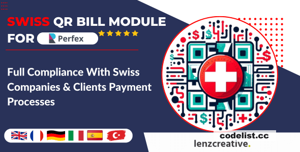 Swiss QR Bill Module For Perfex CRM v1.0 适用于 Perfex CRM 的二维码账单模块PHP源码下载