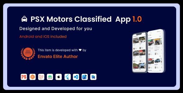 PSX Motors v1.3.4 – 带有 Laravel 管理面板的分类应用程序app源码下载