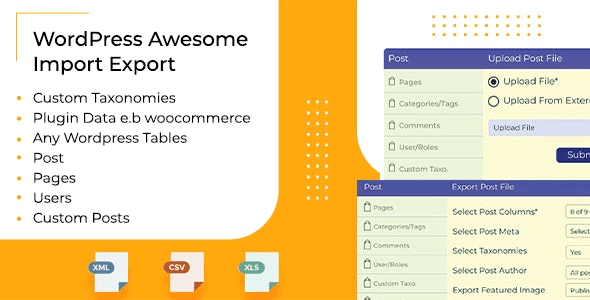 WordPress Awesome Import & Export Plugin v4.1.1 – 导入和导出 WordPress 数据插件下载