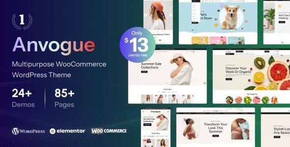 Anvogue v2.0.2 多用途 WooCommerce 版 WordPress 主题下载