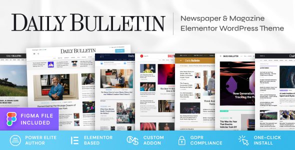 Daily Bulletin v1.1.1 – 杂志和报纸 WordPress 主题下载