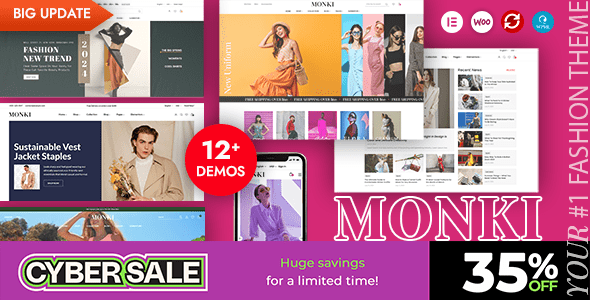 Monki v2.0.8 – Elementor 时尚 WordPress 主题下载
