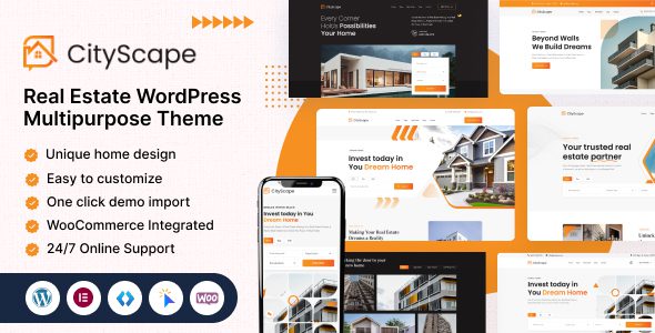 CityScape v1.0.1 – 房地产 WordPress 主题下载