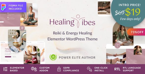 Healing Vibes v1.2.3 – 灵气疗愈与冥想辅导 WordPress 主题下载