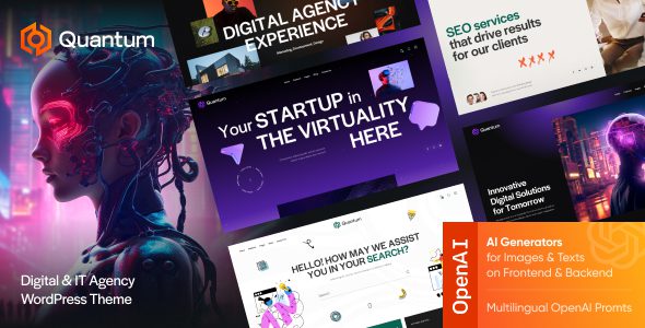 Quantum v1.8.0 – 数字与 IT 代理机构 WordPress 主题下载
