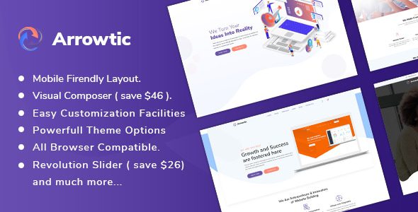Arrowtic v2.0.7 – 数字营销机构 WordPress 主题下载
