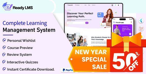 Ready LMS v2.1.0 – 完整的学习管理系统网站、移动应用程序及管理面板源码下载