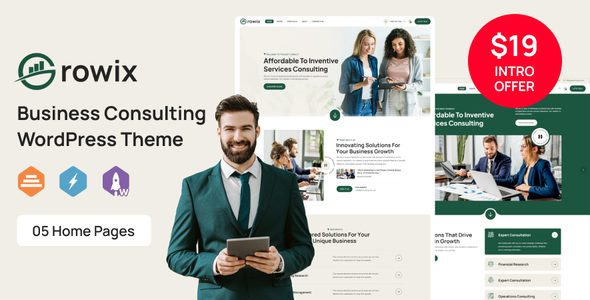 Growix v1.0 – 商业咨询 WordPress 主题下载