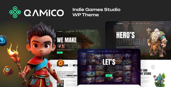Qamico v1.1.8 独立游戏工作室 WordPress 主题下载