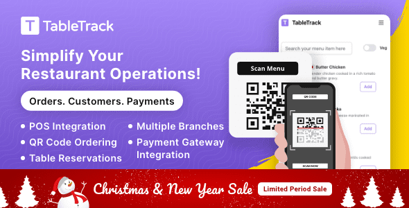 TableTrack v1.3.02 – 完整的 SaaS 餐厅管理解决方案源码下载 – 已破解