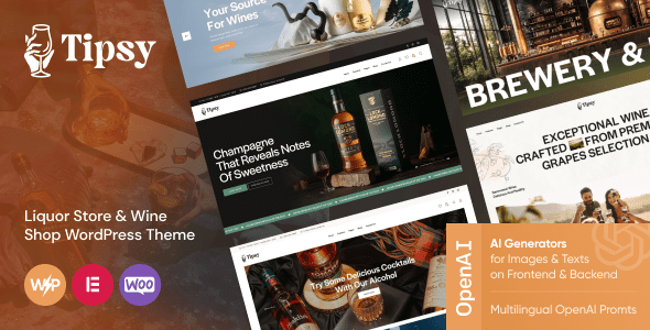 Tipsy v1.0 – 酒品商店和酒品商店 WordPress 主题下载