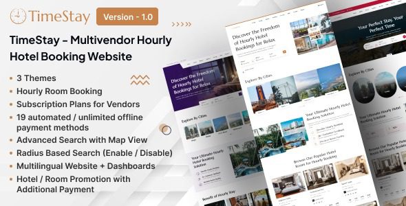 TimeStay v1.1 多供应商按小时预订酒店 Laravel 网站 (SAAS)PHP源码下载 [已激活]