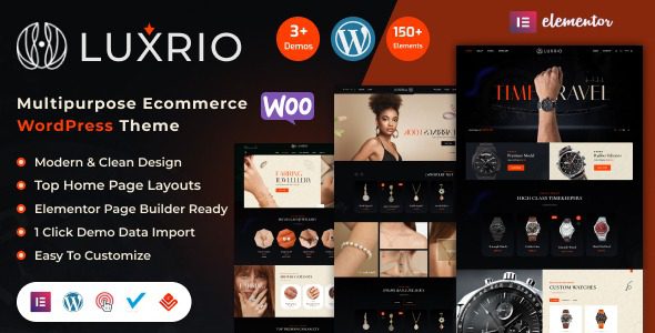 Luxrio v1.0.0 电子商务珠宝WordPress主题下载