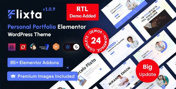Flixta v1.0.9 个人投资组合WordPress主题下载
