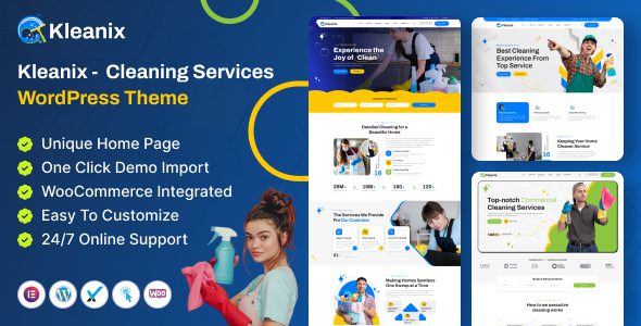kleanix v1.0-清洁服务WordPress主题下载