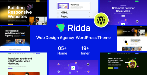 Ridda V1.0.5-网页设计代理WordPress主题下载