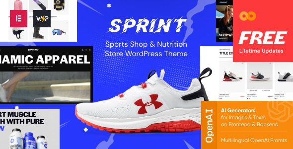 Sprint v1.0.0 体育商店和营养商店WordPress主题下载