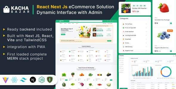 KachaBazar v1.8.0 – REACT下一个JS电子商务解决方案源码下载
