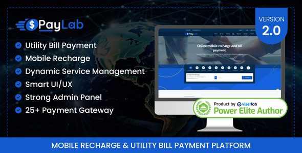 PayLab v2.0 移动充电和水电费支付平台源码下载