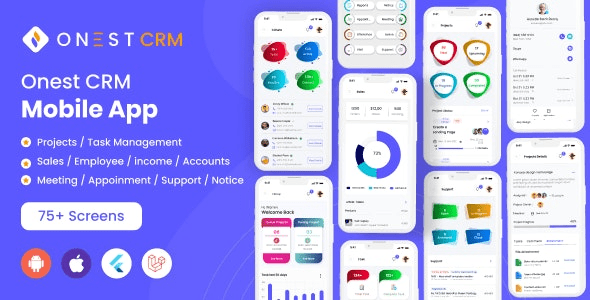 Onest CRM v1.5 多个平台CRM移动应用程序app源码下载