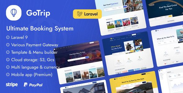 GoTrip v1.6.1 – Laravel预订系统源码下载