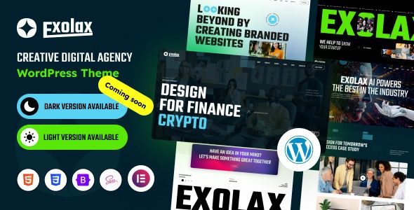 Exolax v1.0.1 创意数字代理WordPress主题下载
